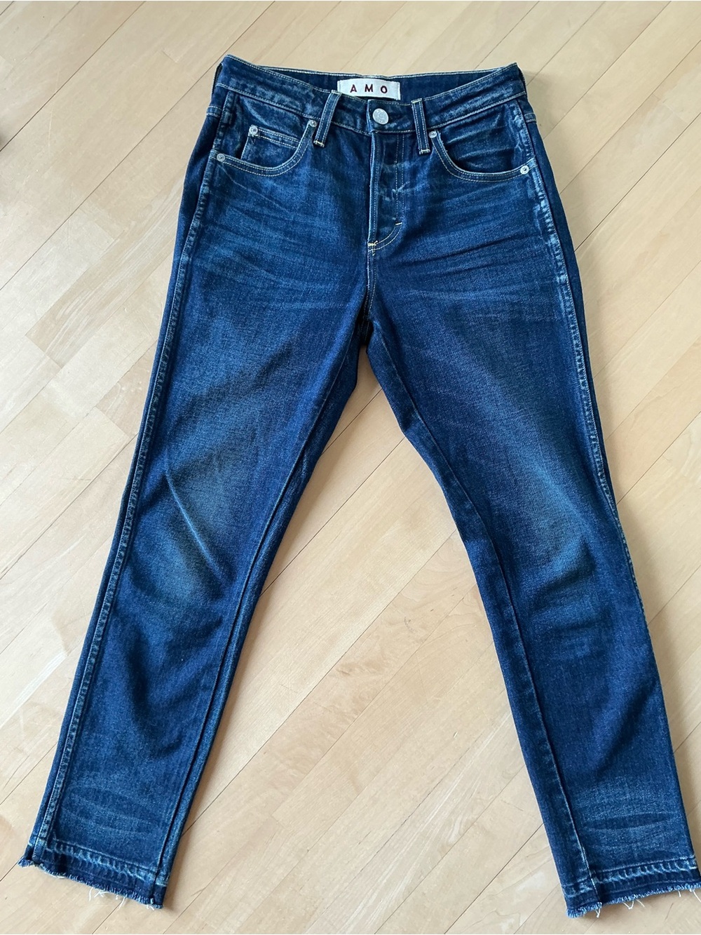 AMO BABE HIGH-Rise Button Front Jeans Size 26